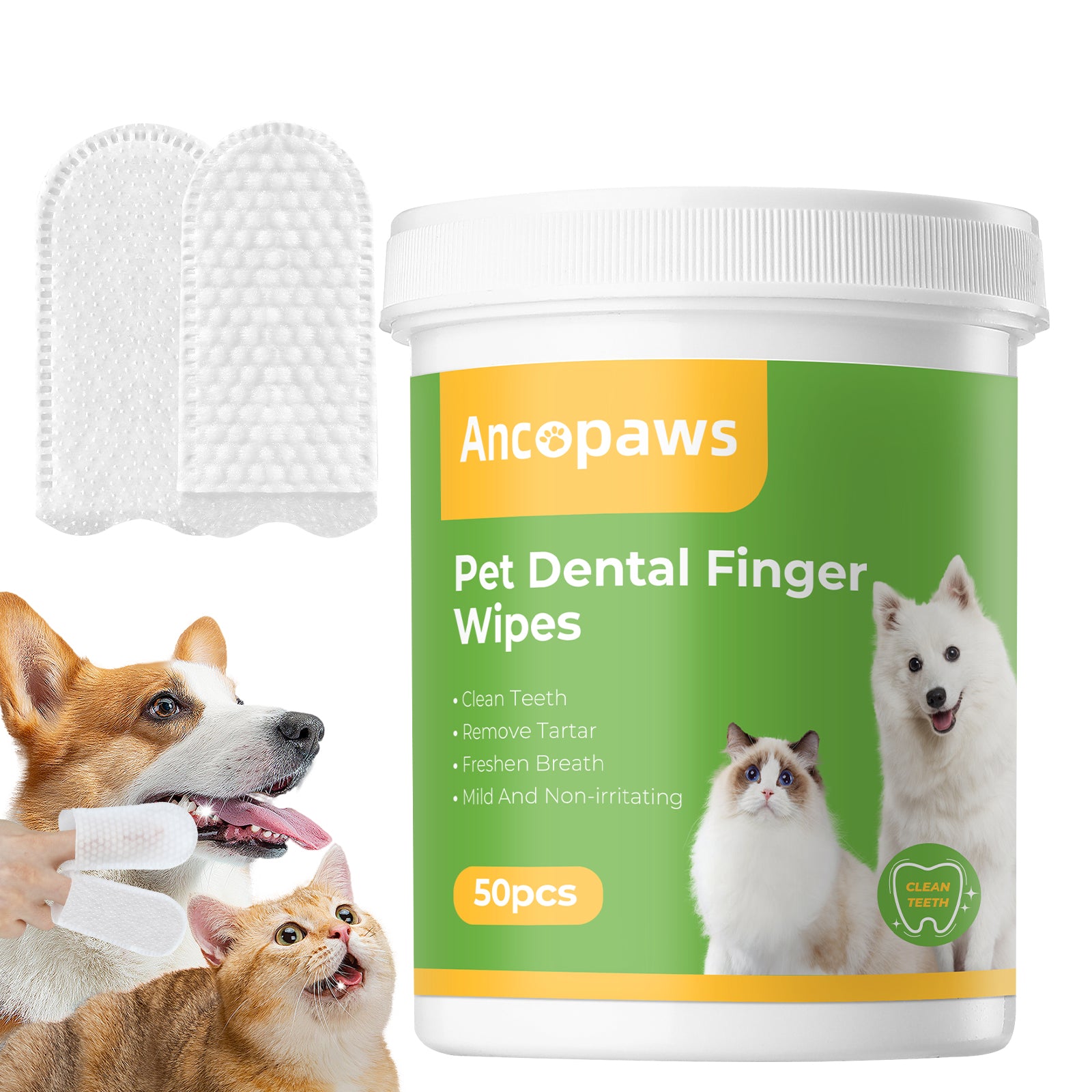 Pet Dental Finger Wipes